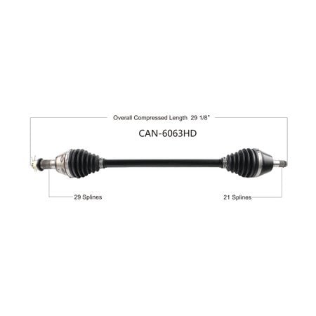 Wide Open Heavy Duty CV Axle CAN AM HD FRONT RIGHT X3 900/DS/XDS TURBO/R 18-20 CAN-6063HD